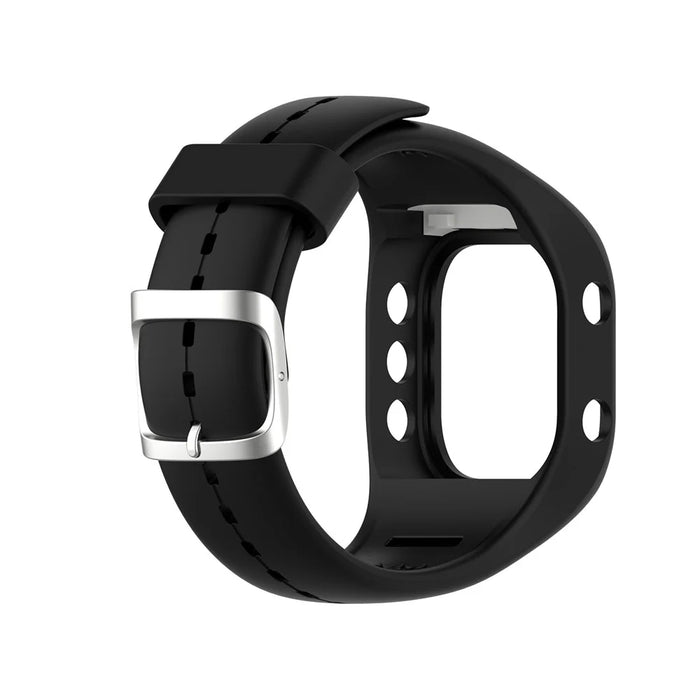 Soft Silicone Smart Watch Strap Replacement Watch Band for POLAR A300 - Black - 2