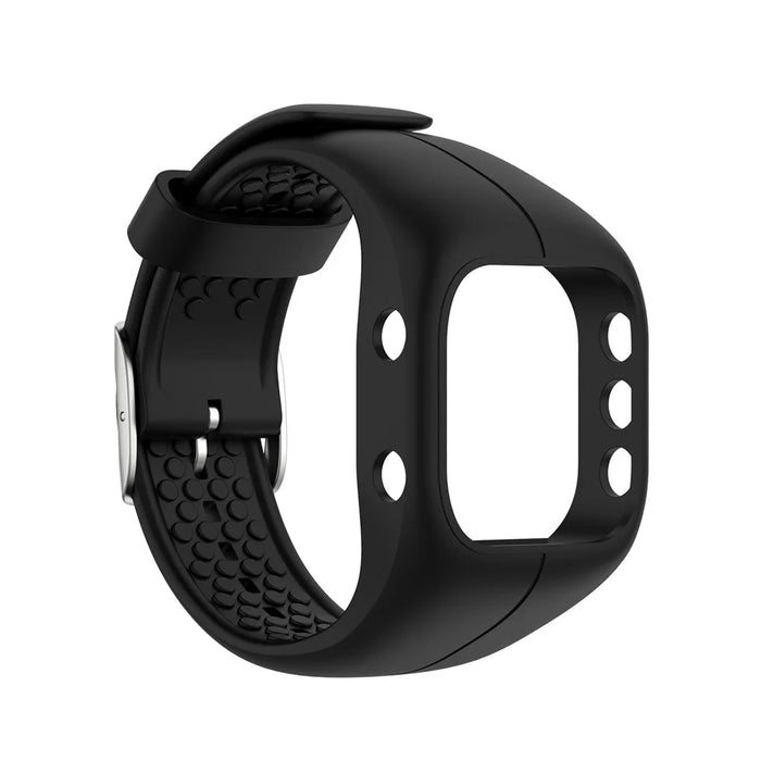 Soft Silicone Smart Watch Strap Replacement Watch Band for POLAR A300 - Black - 3