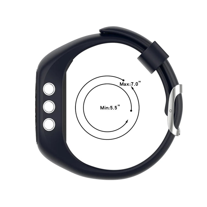 Soft Silicone Smart Watch Strap Replacement Watch Band for POLAR A300 - Black - 4