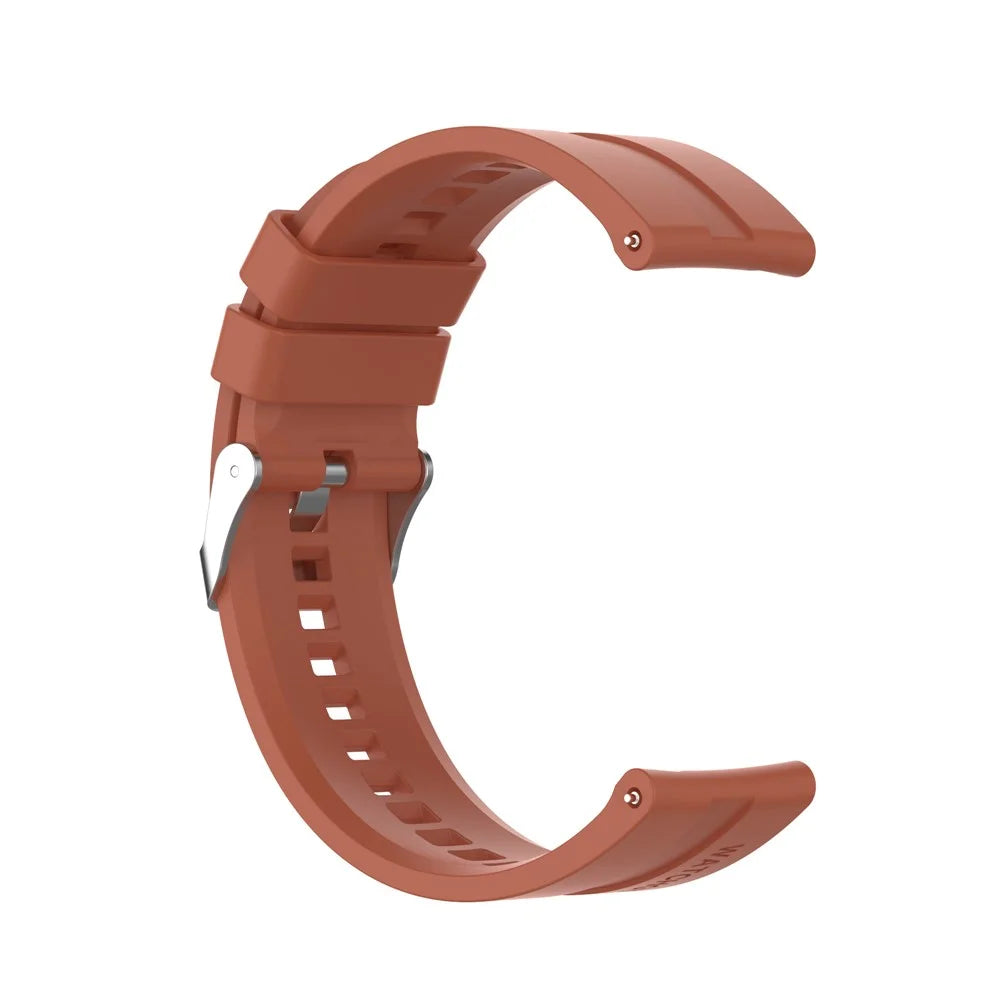 22mm Silicone Watchband Replacement Watch Strap for Huami Amazfit GTR 2e/GTR 2/Huawei Watch GT Runner/Watch GT 3 46mm 42mm/Watch 3/Watch 3 Pro - Dark Orange - 2