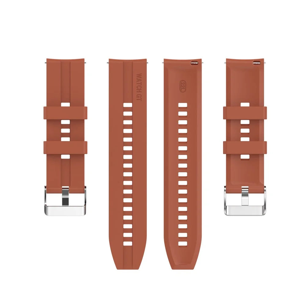 22mm Silicone Watchband Replacement Watch Strap for Huami Amazfit GTR 2e/GTR 2/Huawei Watch GT Runner/Watch GT 3 46mm 42mm/Watch 3/Watch 3 Pro - Dark Orange - 3