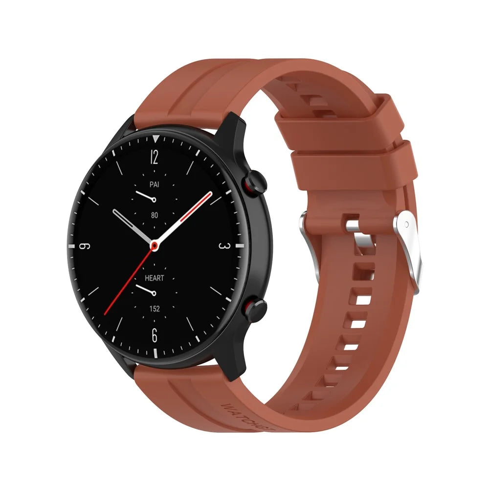 22mm Silicone Watchband Replacement Watch Strap for Huami Amazfit GTR 2e/GTR 2/Huawei Watch GT Runner/Watch GT 3 46mm 42mm/Watch 3/Watch 3 Pro - Dark Orange - 4