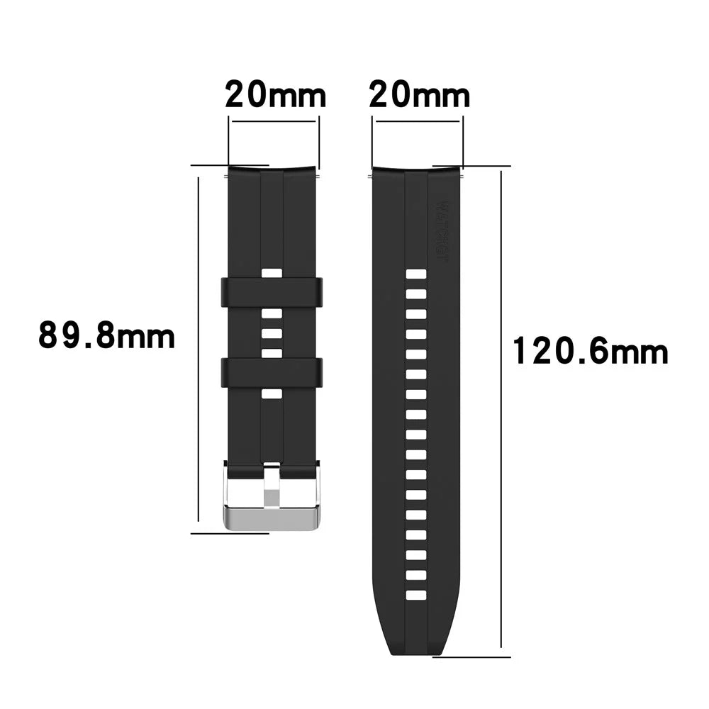20mm Silicone Watchband Replacement Watch Strap for Huami Amazfit GTS 2e/GTS 2/GTS 2 Mini - Black - 6