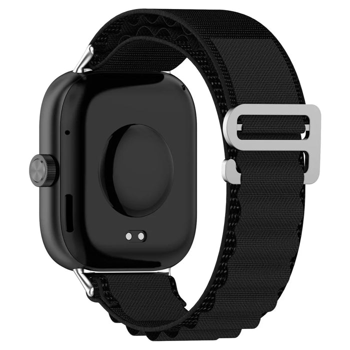 Nylon Watch Band For Xiaomi Smart Band 10 Pro / 9 Pro / 8 Pro / Redmi Watch 6 / 5 / 4 Loop Strap Replacement - Black - 1