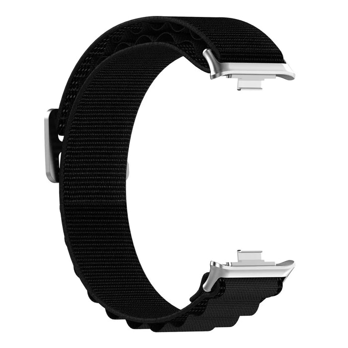 Nylon Watch Band For Xiaomi Smart Band 10 Pro / 9 Pro / 8 Pro / Redmi Watch 6 / 5 / 4 Loop Strap Replacement - Black - 3