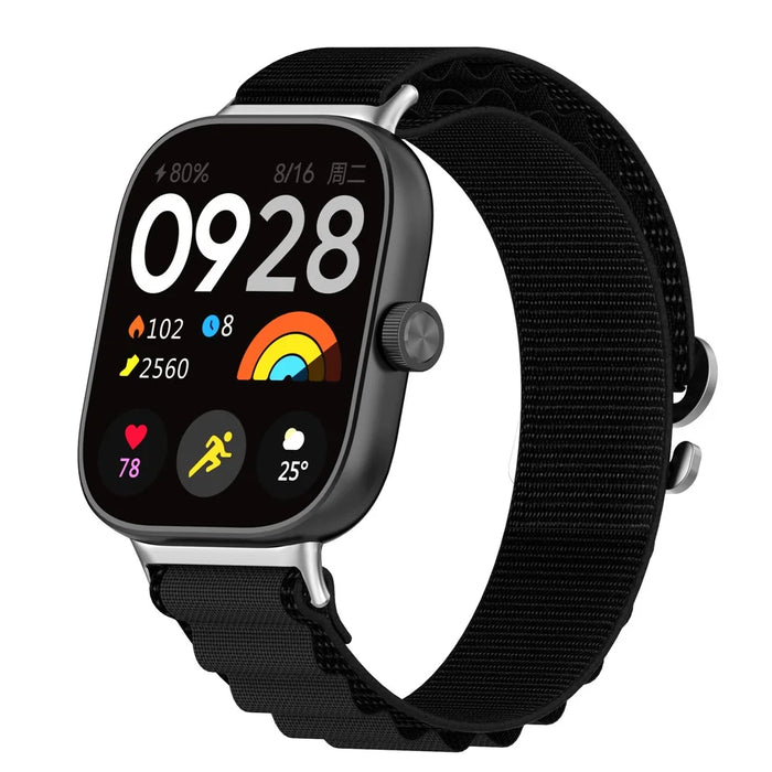 Nylon Watch Band For Xiaomi Smart Band 10 Pro / 9 Pro / 8 Pro / Redmi Watch 6 / 5 / 4 Loop Strap Replacement - Black - 4