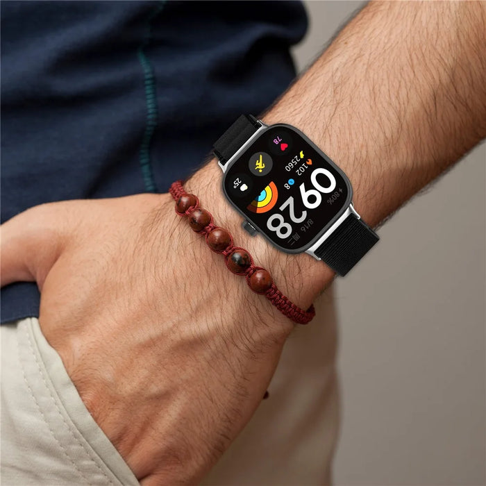 Nylon Watch Band For Xiaomi Smart Band 10 Pro / 9 Pro / 8 Pro / Redmi Watch 6 / 5 / 4 Loop Strap Replacement - Black - 5