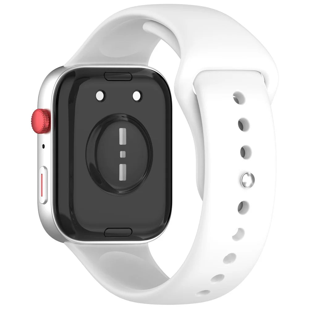 For Huawei Watch Fit 3 Silicone Watch Band Reverse Buckle Wrist Strap - White - 1
