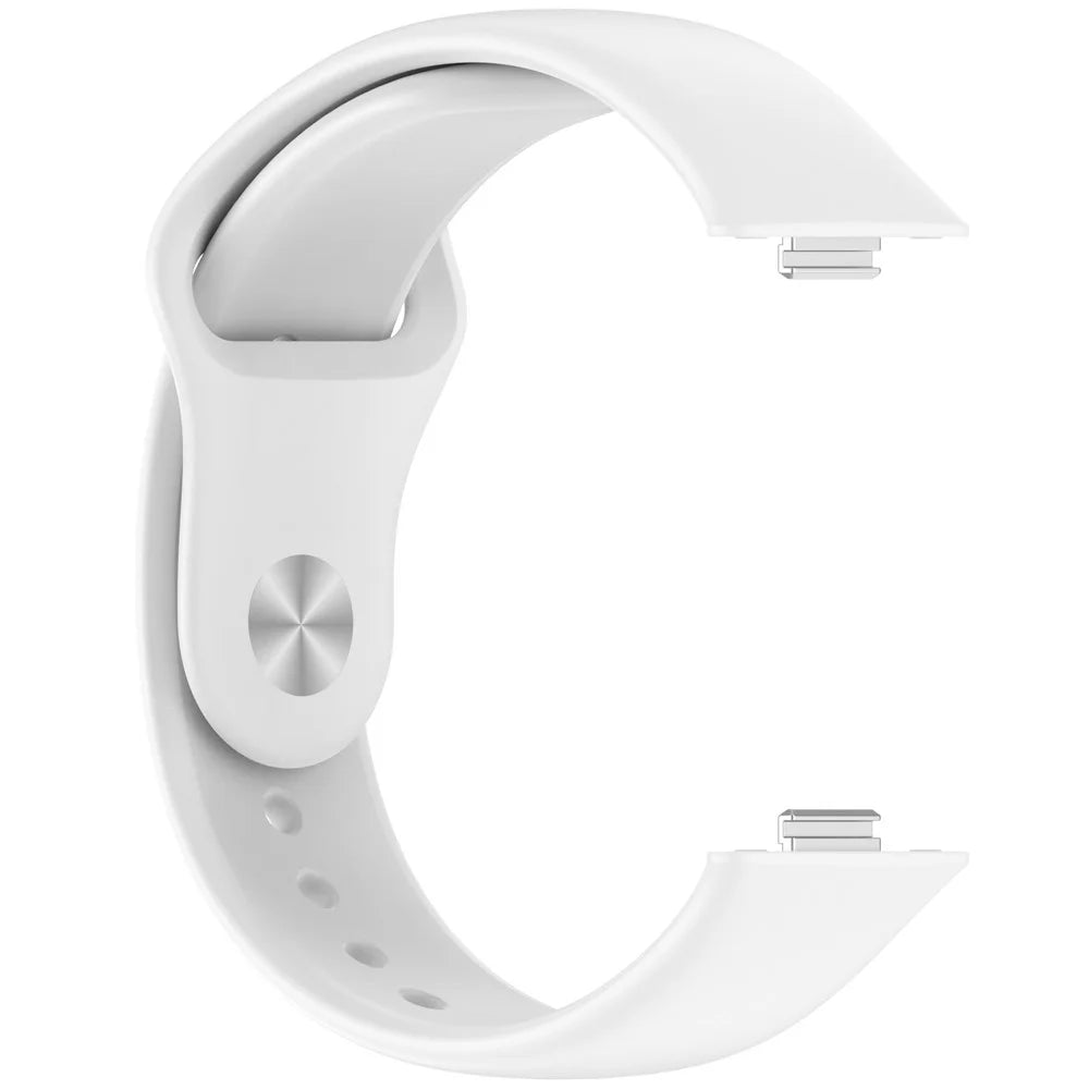 For Huawei Watch Fit 3 Silicone Watch Band Reverse Buckle Wrist Strap - White - 3