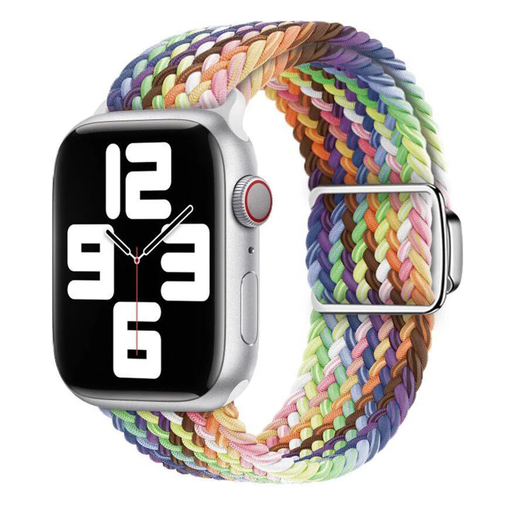 KALEBOL Magnetic Watch Strap for Apple Watch Series 11 10 42mm / 9 8 7 41mm / SE3 SE2 SE 6 5 4 40mm / 3 2 1 38mm Nylon Braided Wrist Band - Multi-Color - 2