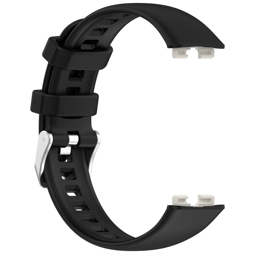 Silicone Watch Strap for Huawei Band 9 NFC / 9 / 8 NFC / 8 Adjustable Wrist Band - Black - 3