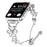 Metal Band for Apple Watch Series 11 10 42mm / 9 8 7 41mm / SE3 SE2 SE 6 5 4 40mm / 3 2 1 38mm Heart Clover Decor Watch Strap - Silver - 2