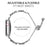 Metal Band for Apple Watch Series 11 10 42mm / 9 8 7 41mm / SE3 SE2 SE 6 5 4 40mm / 3 2 1 38mm Heart Clover Decor Watch Strap - Silver - 5
