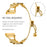 Metal Band Heart Clover Decor For Fitbit Versa 3  /  Sense Watch Bracelet Replacement - Gold - 3