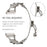 Metal Band Heart Clover Decor For Fitbit Versa 4  /  Sense 2 Watch Bracelet Replacement - Starlight - 3