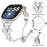 Metal Band Heart Clover Decor For Fitbit Versa 4  /  Sense 2 Watch Bracelet Replacement - Starlight - 4