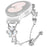 Metal Band with Quick Release Connector For Samsung Galaxy Watch7 44mm  /  40mm Heart Clover Decor Watch Strap - Silver - 1