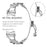 Metal Band with Quick Release Connector For Samsung Galaxy Watch7 44mm  /  40mm Heart Clover Decor Watch Strap - Silver - 3