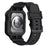 For Apple Watch Series 10 46mm Strap Soft TPU Watch Band with Integrated Watch Case - Black - 1