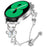 Metal Band For Samsung Galaxy Watch Active2 44mm  /  40mm Heart Clover Decor Watch Strap - Silver - 2