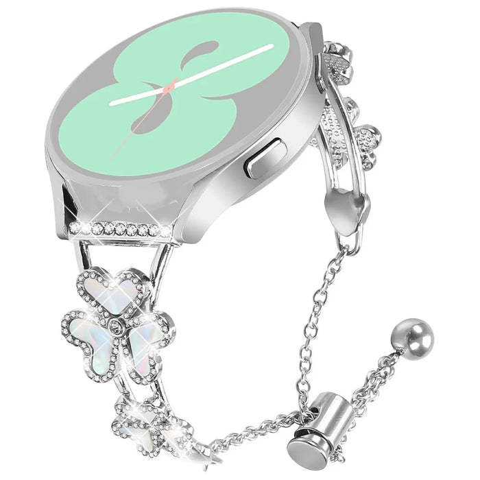 Metal Band For Garminactive 5  /  vivoactive 5 Heart Clover Decor Watch Strap - Silver - 1