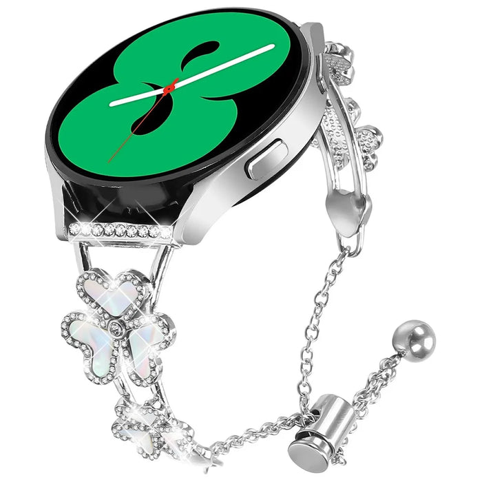 Metal Band For Garminactive 5  /  vivoactive 5 Heart Clover Decor Watch Strap - Silver - 2