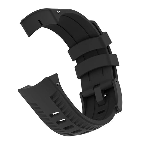 Adjustable Silicone Smart Watch Strap Replacement Watchband for Suunot 9 - Black - 1