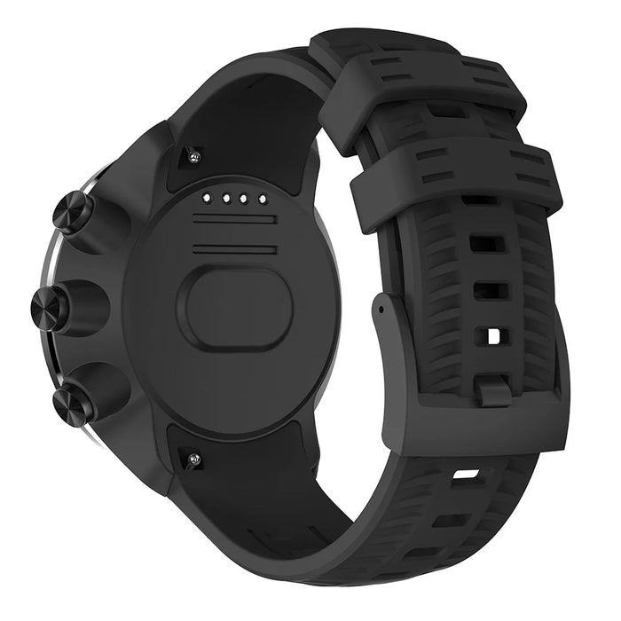 Adjustable Silicone Smart Watch Strap Replacement Watchband for Suunot 9 - Black - 3