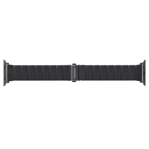 LEMONDA Plantfiber Strap for Apple Watch Ultra 3 2 1 49mm / Series 11 10 46mm / 9 8 7 45mm / SE3 SE2 SE 6 5 4 44mm / 3 2 1 42mm Environmentally Friendly Watch Band - Black - 2
