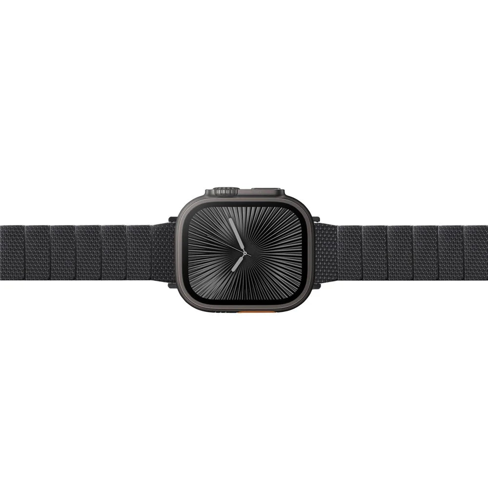 LEMONDA Plantfiber Strap for Apple Watch Ultra 3 2 1 49mm / Series 11 10 46mm / 9 8 7 45mm / SE3 SE2 SE 6 5 4 44mm / 3 2 1 42mm Environmentally Friendly Watch Band - Black - 3
