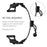 For Huami Amazfit GTS 3 Watch Strap Replacement Metal Band Heart Clover Decor - Black - 3