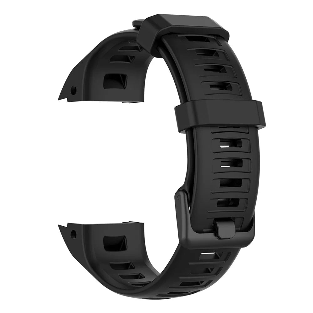 Silicone Watch Band for Garmin Instinct Tactical / Instinct Tide / Instinct 2 / Instinct Wrist Strap with Black Buckle - Black - 1