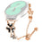 For Verizon Gizmo Watch 1 Metal Band Replacement Watch Strap Heart Clover Decor - Rose Gold - 1