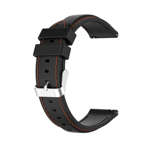Sewing Line Design Silicone Adjustable Watch Band Strap Replacement for Samsung Galaxy Watch3 45mm / Gear S3 Classic/Frontier/Huawei Watch 3/Watch 3 Pro - Black - 1