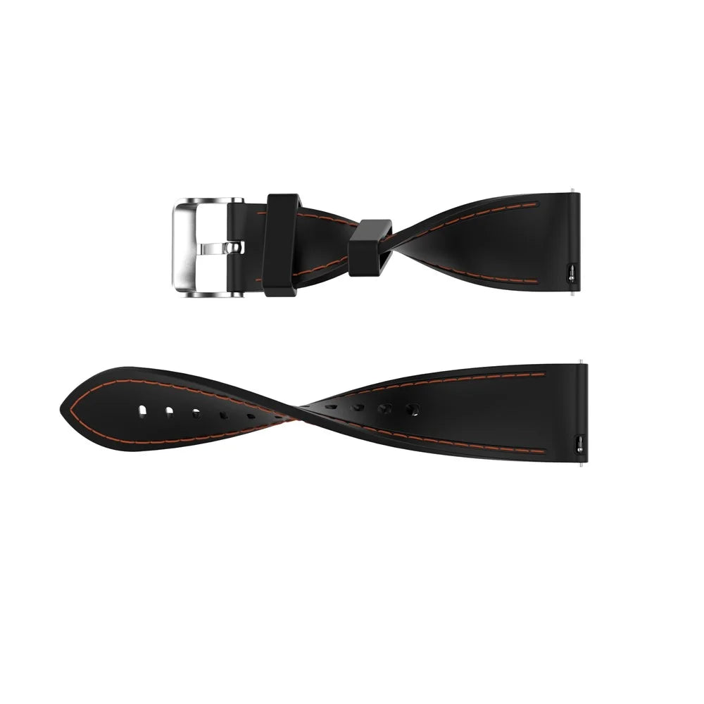 Sewing Line Design Silicone Adjustable Watch Band Strap Replacement for Samsung Galaxy Watch3 45mm / Gear S3 Classic/Frontier/Huawei Watch 3/Watch 3 Pro - Black - 6