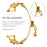 For TicWatch E / E3 Watch Strap Replacement Metal Band Heart Clover Decor - Gold - 3