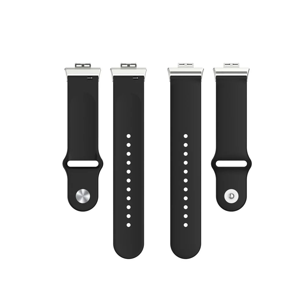 Solid Color Silicone Adjustable Watch Band Strap Replacement for Huawei Watch Fit - Black - 5