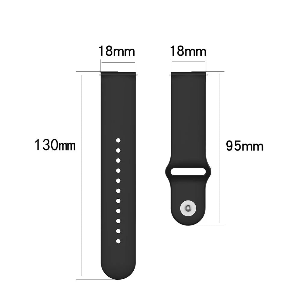 Solid Color Silicone Adjustable Watch Band Strap Replacement for Huawei Watch Fit - Black - 7