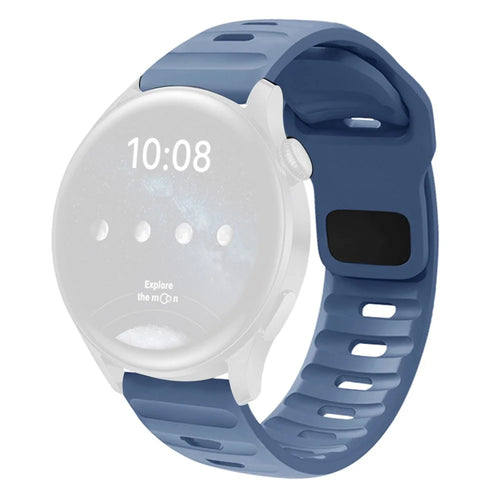20mm Watch Band For Samsung Galaxy Watch7 Watch6 44mm 40mm Quick Release Square Buckle Silicone Strip - Blue - 1
