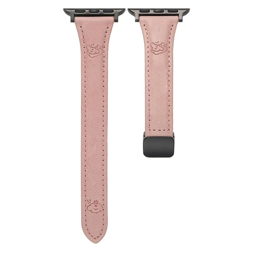 Cartoon Dog Design Strap for Apple Watch Ultra 3 2 1 49mm / Series 11 10 46mm / 9 8 7 45mm / SE3 SE2 SE 6 5 4 44mm / 3 2 1 42mm Watch Band - Pink - 1