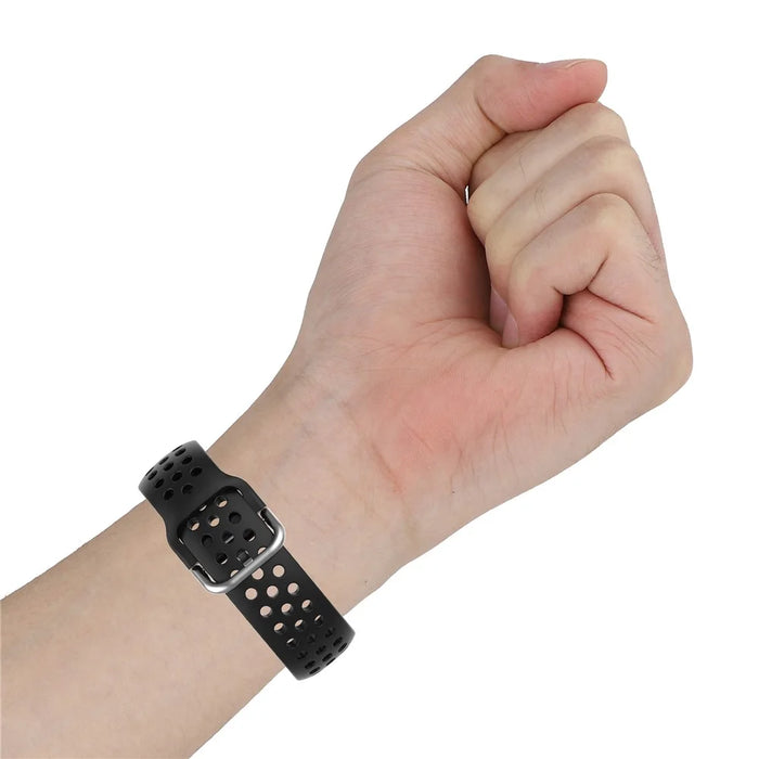 Soft Silicone Sport Watch Band Strap Replacement for Huawei Watch Fit - Black - 5