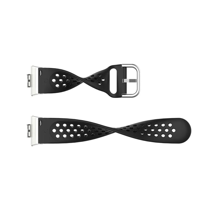 Soft Silicone Sport Watch Band Strap Replacement for Huawei Watch Fit - Black - 6
