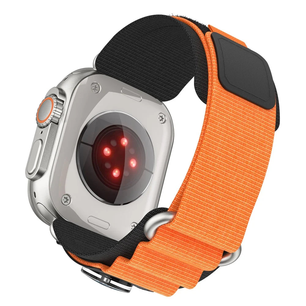 Replacement Strap for Apple Watch Ultra 3 2 1 49mm / Series 11 10 46mm / 9 8 7 45mm / SE3 SE2 SE 6 5 4 44mm / 3 2 1 42mm Watch Band with Compass - Orange - 3