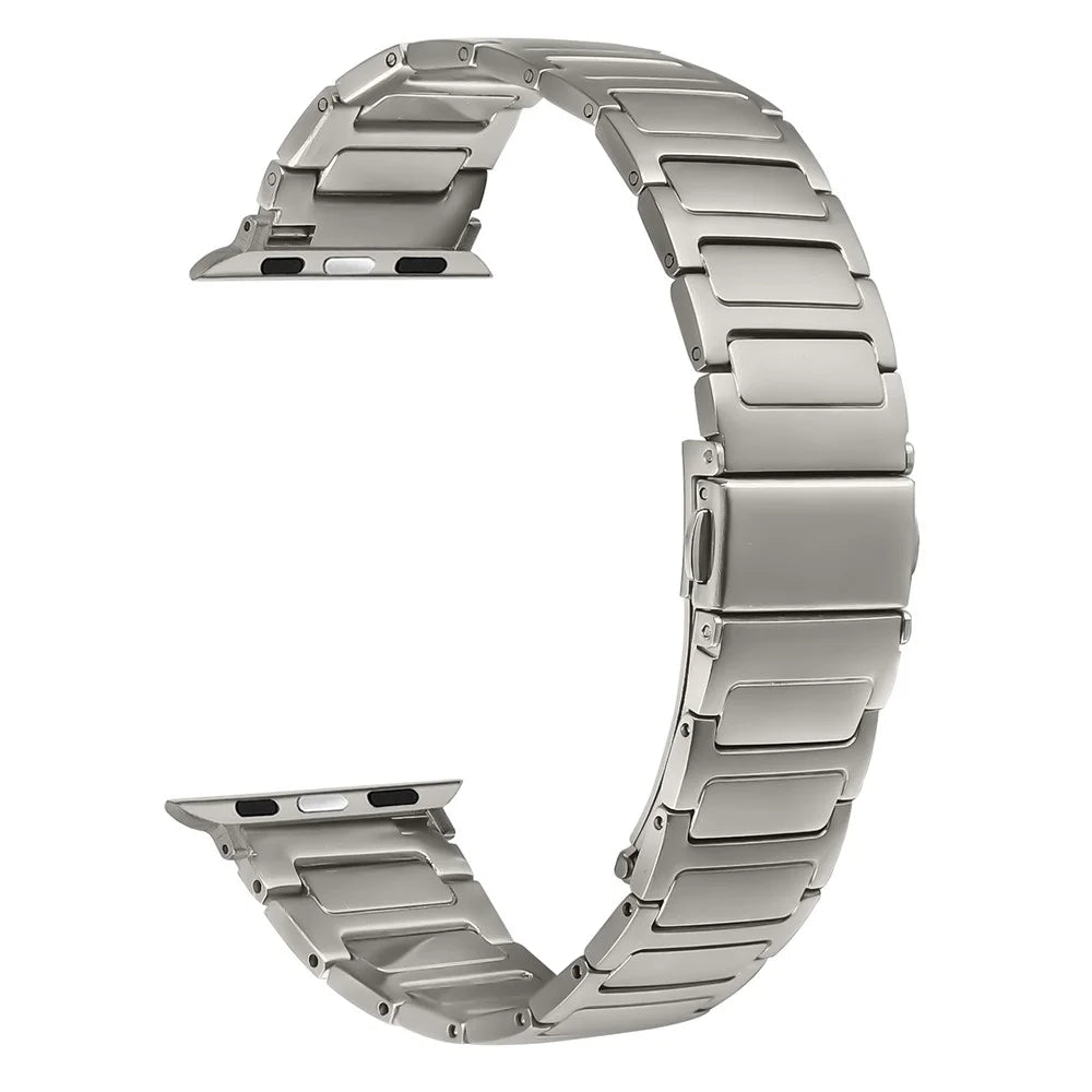 Metal Watch Band for Apple Watch Series 11 10 42mm / 9 8 7 41mm / SE3 SE2 SE 6 5 4 40mm / 3 2 1 38mm Adjustable Watch Strap - Titanium - 1