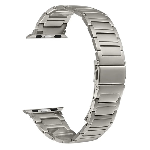 Metal Watch Band for Apple Watch Series 11 10 42mm / 9 8 7 41mm / SE3 SE2 SE 6 5 4 40mm / 3 2 1 38mm Adjustable Watch Strap - Titanium - 1
