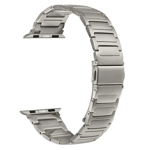 Metal Watch Band for Apple Watch Ultra 3 2 1 49mm / Series 11 10 46mm / 9 8 7 45mm / SE3 SE2 SE 6 5 4 44mm / 3 2 1 42mm Adjustable Watch Strap - Titanium - 1