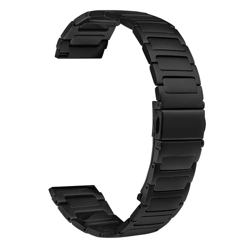 For Huawei Watch GT Runner Metal Watch Band Adjustable Watch Strap - Black - 1