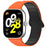 For Xiaomi Redmi Watch 5 Replacement Silicone Watch Band Reverse Buckle Magnetic Wrist Strap - Orange+Black - 4