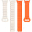 For Xiaomi Redmi Watch 5 Replacement Silicone Watch Band Reverse Buckle Magnetic Wrist Strap - Orange+Black - 5