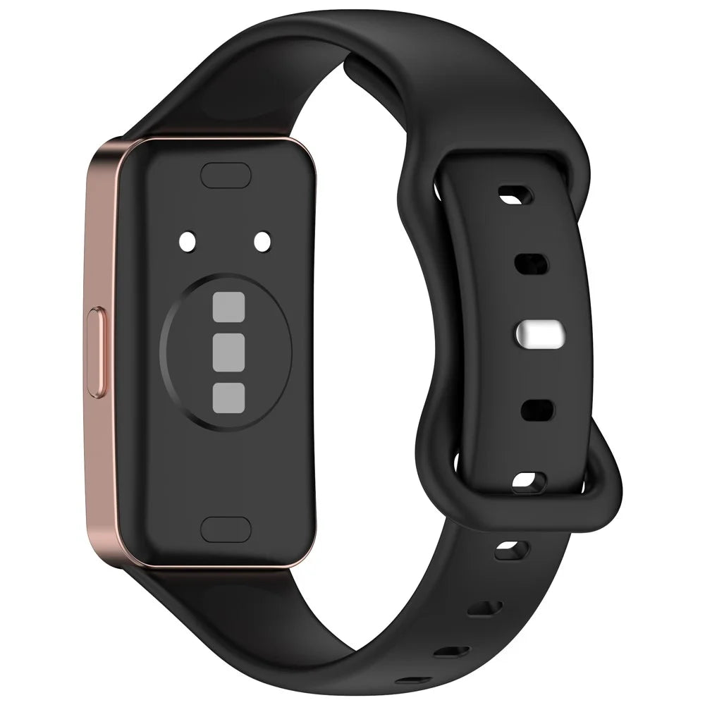 Silicone Watch Strap for Huawei Band 9 NFC  /  9  /  8 NFC  /  8 Slim Fit Figure 8 Wrist Band - Black - 1